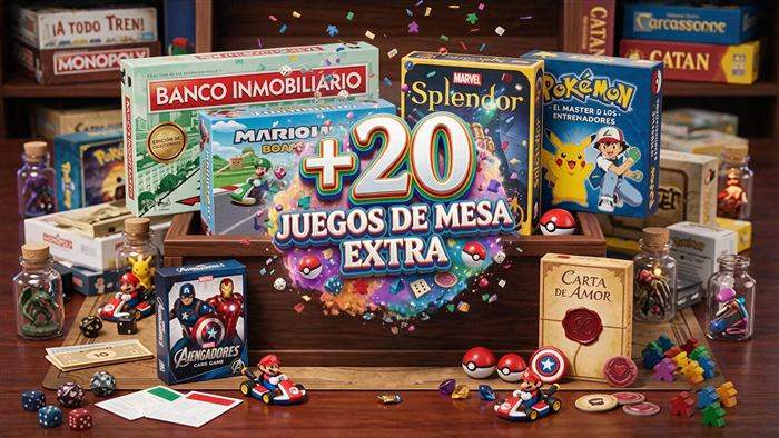 +20 juegos de mesa: Banco Inmobiliario, Mario Kart, Pokémon y más